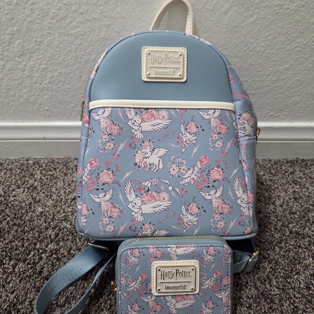 Harry Potter Loungefly Blue and Pink Backpack